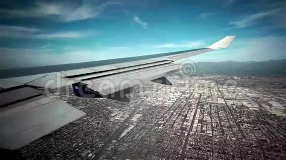 洛杉矶降落在洛杉矶上空视频的预览图