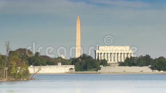 林肯纪念堂和华盛顿纪念碑视频的预览图