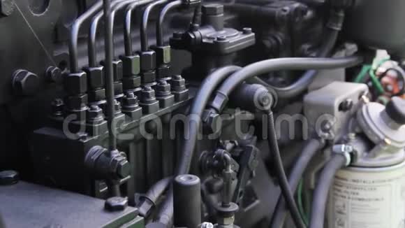 引擎的细节柴油机视频的预览图