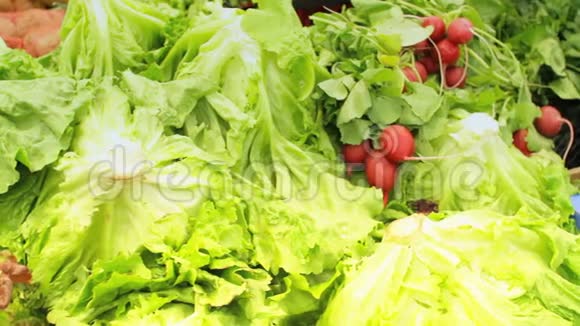 绿色市场新鲜沙拉视频的预览图
