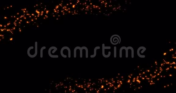 一帧金色闪光的气泡颗粒黑色背景上的星星喜庆的新年节日视频的预览图