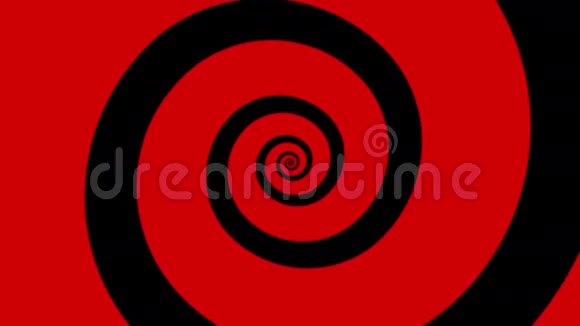 红色和黑色卡通螺旋旋转循环视频的预览图