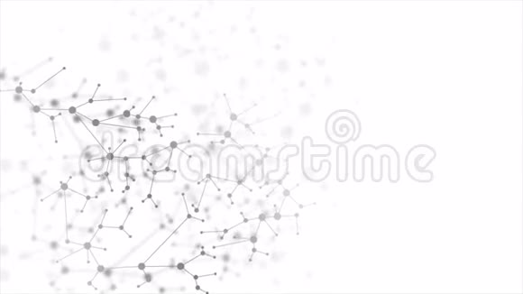 灰色DNA分子结构动画背景视频的预览图