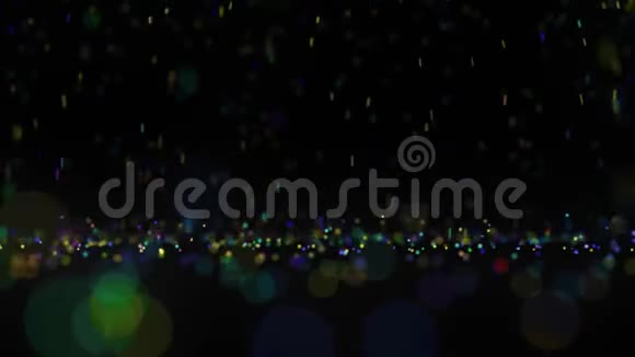 彩色粒子雨视频的预览图