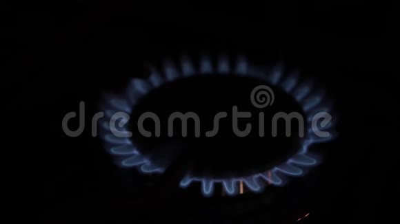 燃烧煤气炉的燃烧器视频的预览图