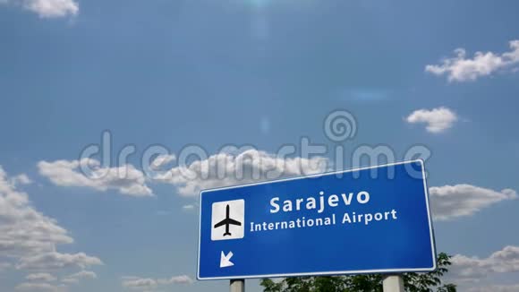 飞机降落在萨拉热窝视频的预览图