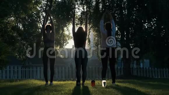 黎明时在新鲜空气中瑜伽视频的预览图