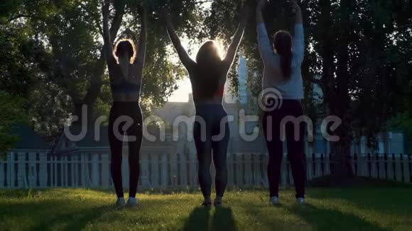黎明时在新鲜空气中瑜伽视频的预览图