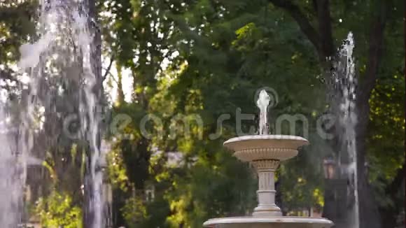 水流的喷泉视频的预览图