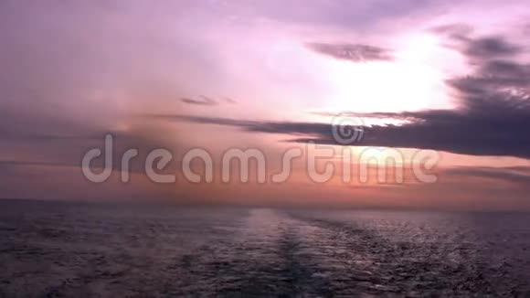 海洋红色日落视频的预览图