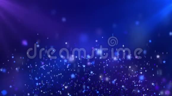 浮动星光深蓝紫色环形运动背景视频的预览图