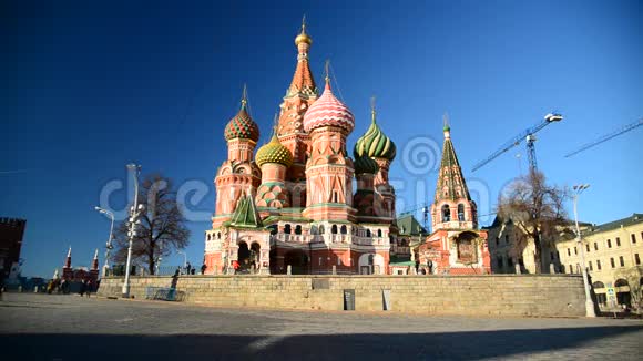 圣俄罗斯莫斯科红场的巴西大教堂视频的预览图