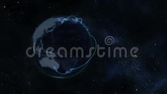 一段视频从地球上出现展示了商业人士与地球握手的形象视频的预览图