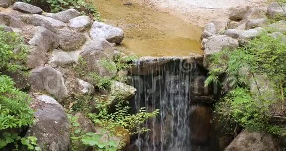 日本公园的瀑布视频的预览图
