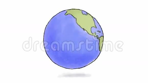 手绘地球旋转视频的预览图