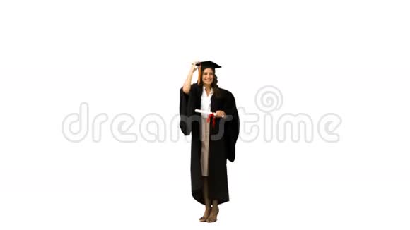 慢动作毕业的女性视频的预览图