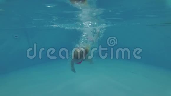 儿童游泳训练孩子学会在水下游泳视频的预览图