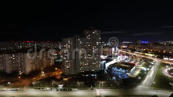 夜间城市景观时间流逝视频的预览图