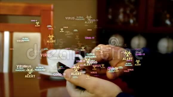 Covid19病毒全球大流行警报智能手机视频的预览图