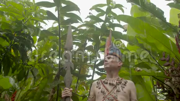 部落的人站在森林里视频的预览图