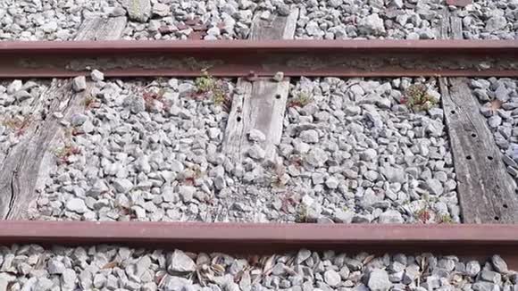 有石头的老铁路视频的预览图