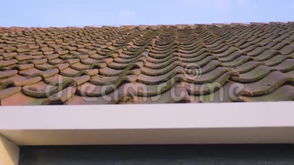 旧的红色屋顶瓷砖视频的预览图