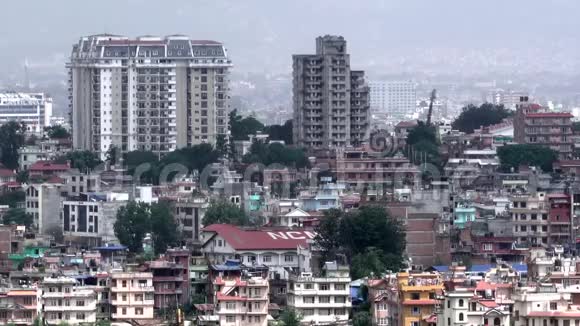尼泊尔加德满都的城市景观视频的预览图