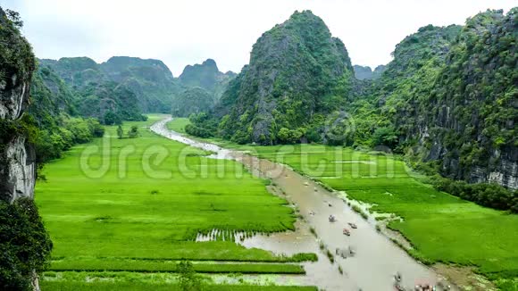 越南宁宾省TamCoc度假村时间推移剪辑视频的预览图