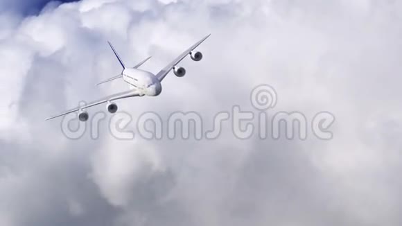 一架飞越云层的飞机视频的预览图