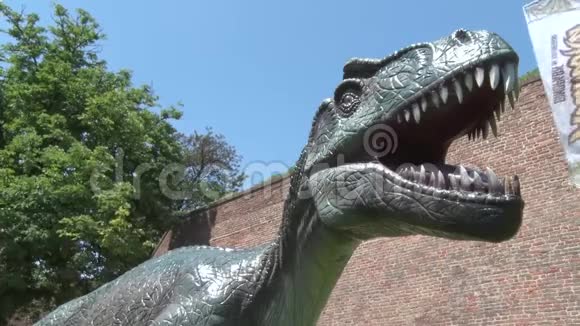 恐龙公园中的现实恐龙从头到身视频的预览图