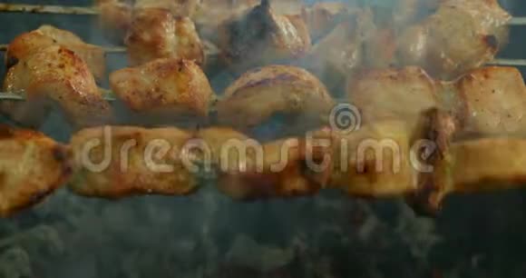 多汁的烤肉串视频的预览图