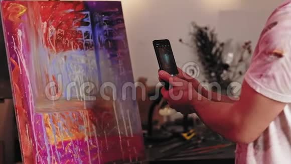 绘画博客艺术指导人工作智能手机视频的预览图
