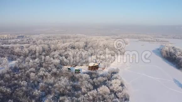 鸟瞰雪林视频的预览图