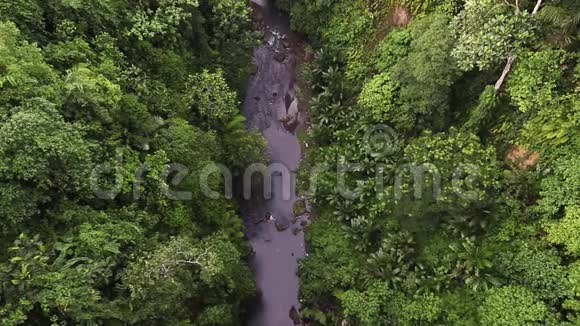 巴厘岛大桥上的河景视频的预览图