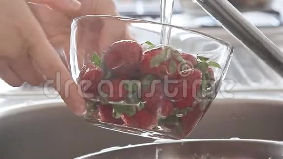 女人洗草莓视频的预览图