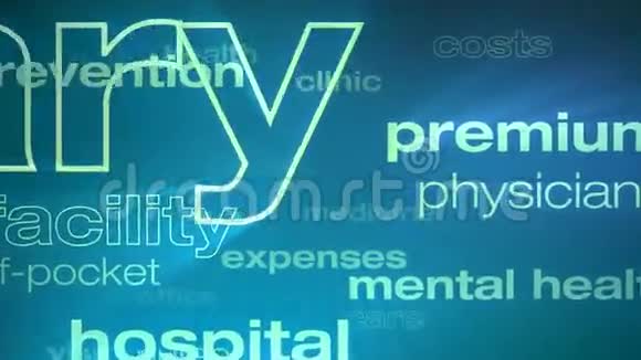 医疗和保险词汇循环视频的预览图