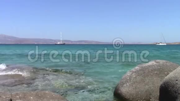 纳克斯岛地中海清澈的大海视频的预览图