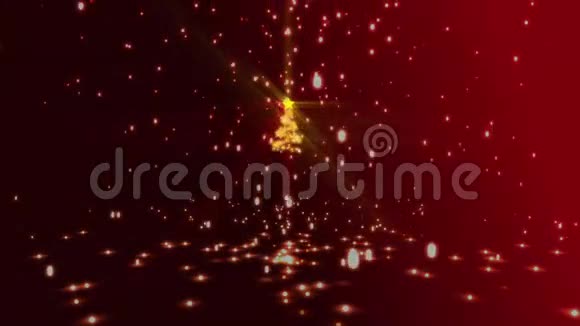 圣诞节蒙太奇与红色和黄金介绍视频的预览图