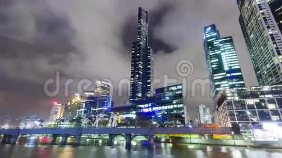 墨尔本南岸区摩天大楼超移视频视频的预览图