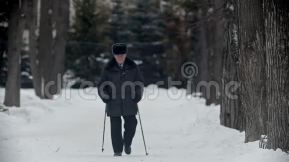 老爷爷老爷爷在北欧散步视频的预览图
