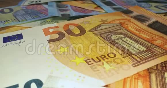 欧元纸币背景视频的预览图