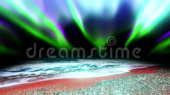 海浪和北极光视频的预览图
