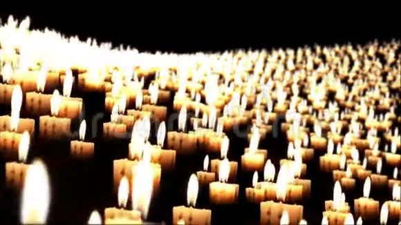 夜晚的蜡烛飞过特写视频的预览图