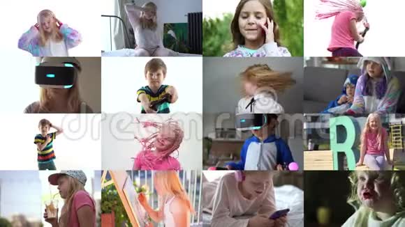 Z代现代儿童与技术拼贴视频的预览图
