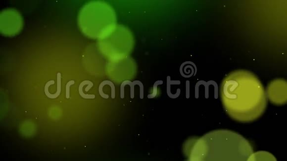 离焦粒子背景绿色和黄色视频的预览图