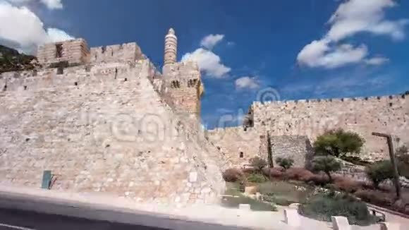 大卫塔时间推移超移耶路撒冷以色列视频的预览图