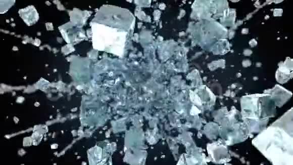 爆炸的结霜冰块视频的预览图