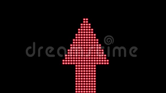 红色LED箭头向上移动视频的预览图