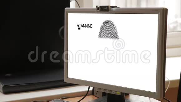 指纹扫描生物识别授权概念v2视频的预览图