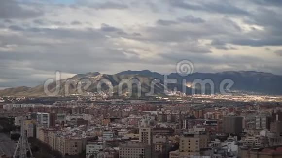 马拉加城市景观马拉加城市景观西班牙视频的预览图